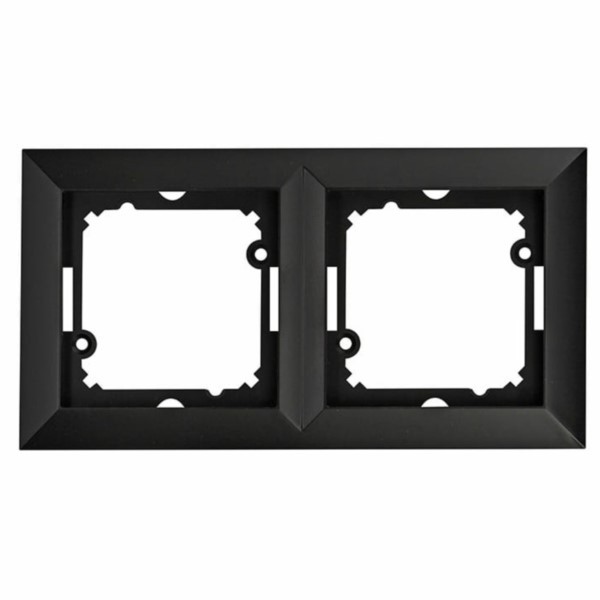 Abdeckrahmen 2-fach Premium schwarz Timex Ra-2 Pr CZ