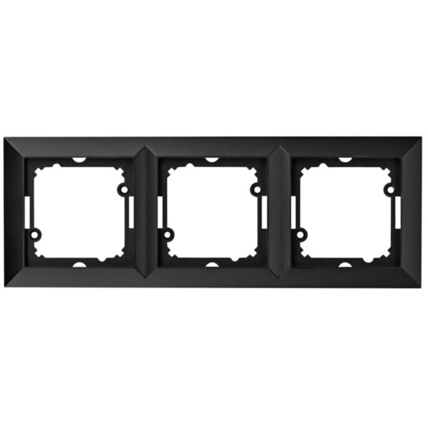 Abdeckrahmen 3-fach Premium schwarz Timex Ra-3 Pr CZ