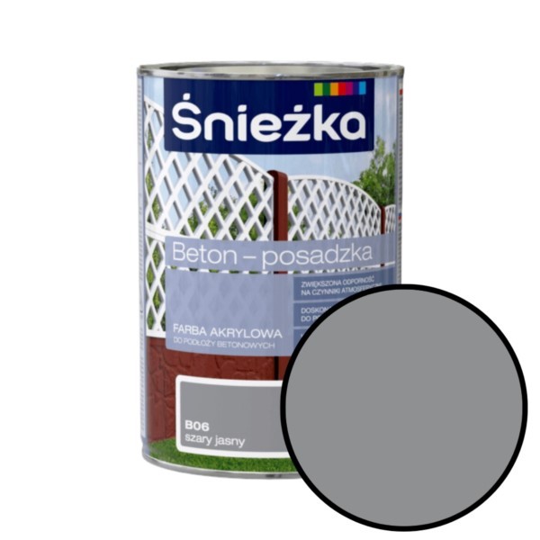 Acrylfarbe 0,8L Beton Bodengrau Hellgrau B06 Śnieżka 91021146