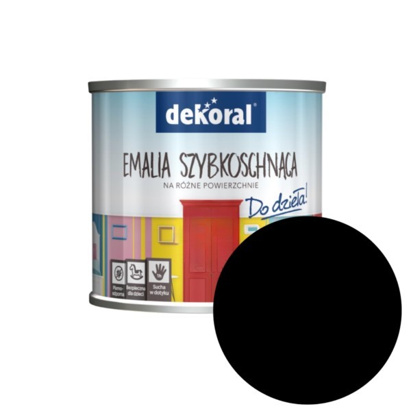 Acryllack für Holz und Metall 0,5L Czarna materia mat Dekoral 399521