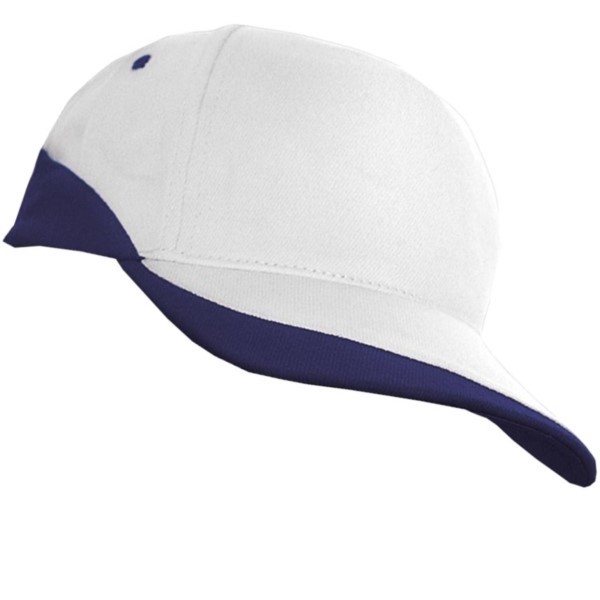 Baseball Kappe Reis CZCOL Größe 57-61 weiß-marineblaua Baumwolle 100%