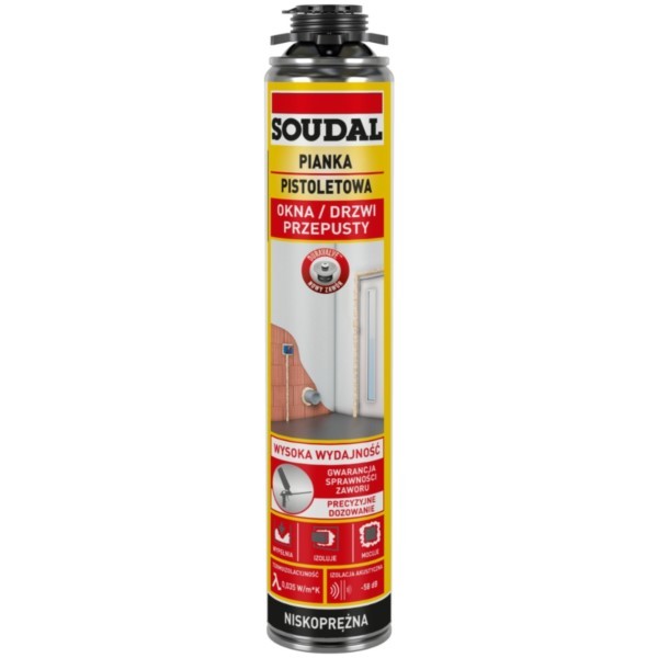 Bauschaum Pistolenschaum 750ml Yellow Soudal 121105 Bauschaum PU