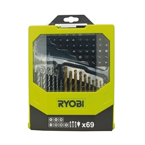 Bits und Bohrer 3-10 mm Satz 69-teiliges Magnethalter 60 mm Ryobi RAK69MIX