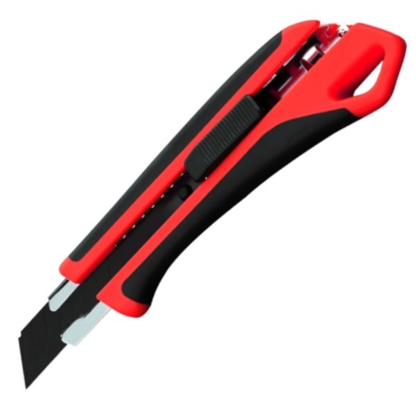 Cuttermesser 18mm ABS-Griff gummiert Führung PRO-NU126