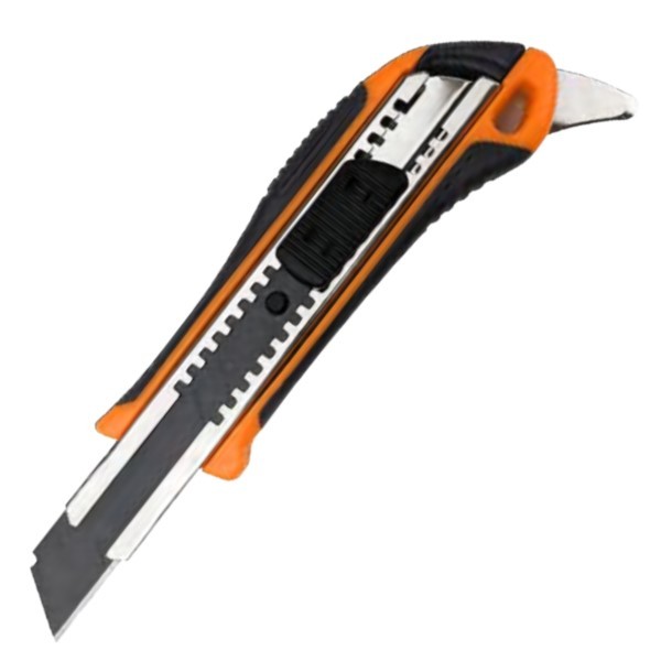 Cuttermesser 18mm Kunststoff-Griff Führung Black Tiger Solid 5683B +2 Klingen