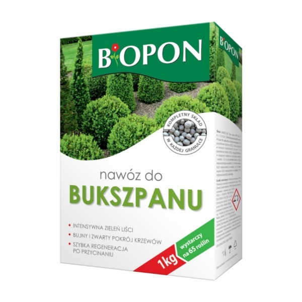 Dünger für Buchsbaum Granulat 1kg Karton Bopon