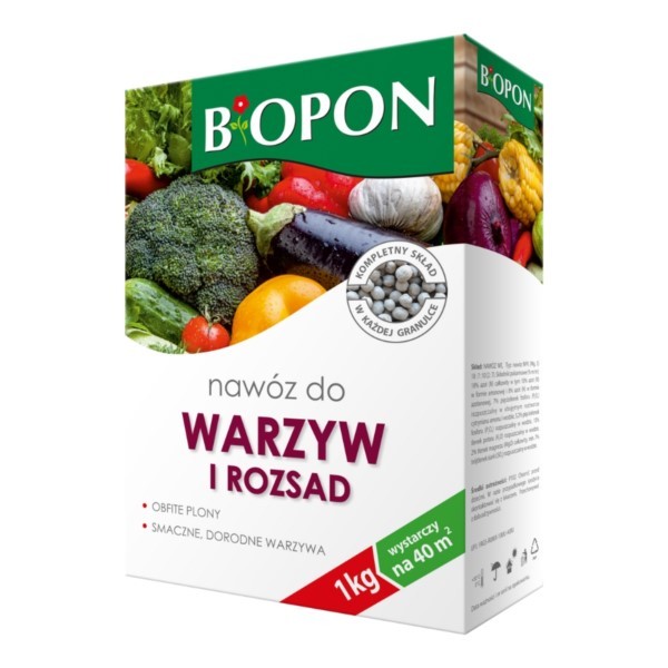 Dünger für Feld- und Gewächshausgemüse Granulat 1kg Karton Bopon