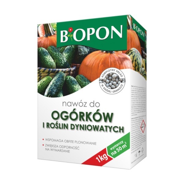 Dünger für Gurken und Kürbisse Granulat 1kg Karton 50m² Bopon
