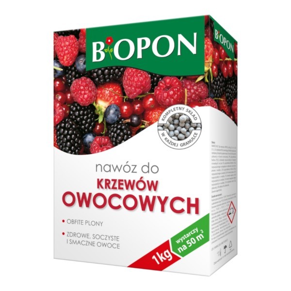 Dünger für Obststräucher Granulat 1kg Karton 50m² Bopon