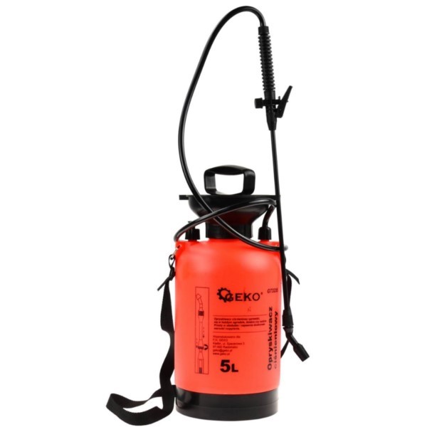 Drucksprüher 5L Lanze 43cm Geko Orange G73235 Drucksprühgerät 