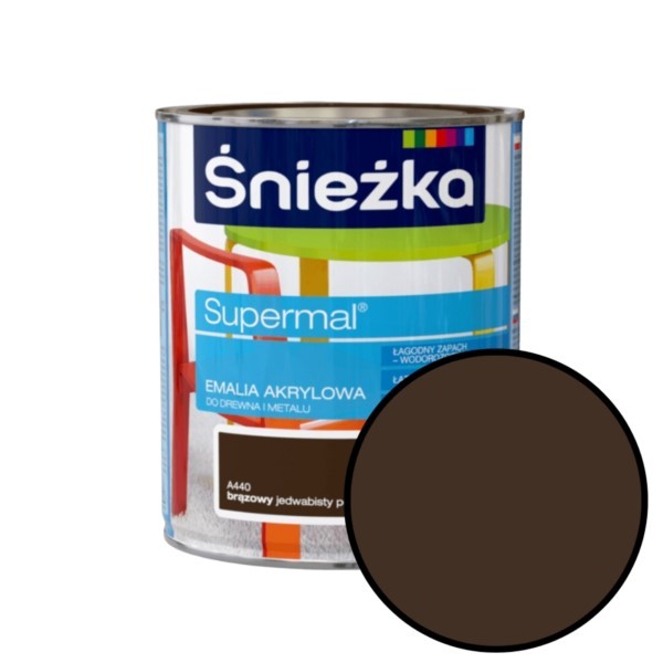 Emaille Supermal Acryl 0,8L braun Glanz Śnieżka