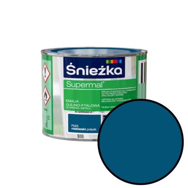 Emaille Supermal Öl-Alkyd 0,2L blau Glanz F525 Śnieżka