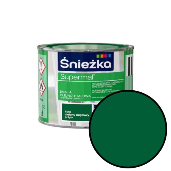 Emaille Supermal Öl-Alkyd 0,2L minzgrün Glanz F510 Śnieżka