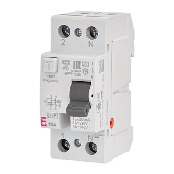 Fehlerstrom-Schutzschalter 2P 25 A 30 mA EFI6-P2 AC 25/0.03