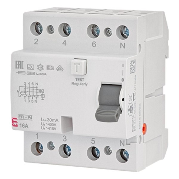 Fehlerstrom-Schutzschalter 4P 40 A 30 mA EFI6-P4 AC 40/0.03
