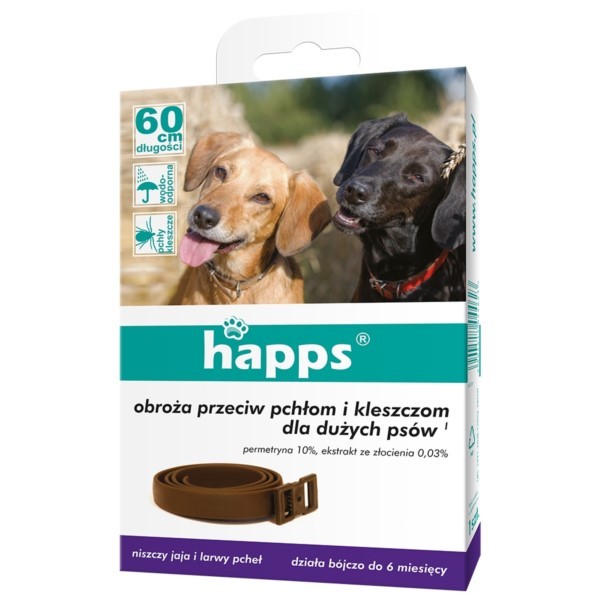 Flohhalsband Zeckenhalsband 60cm für Hunde happs 410