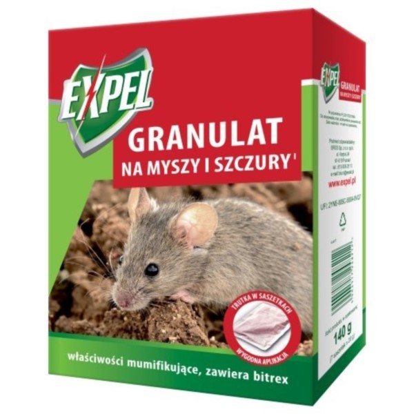 Granulat gegen Mäuse und Ratten 140g EXPEL