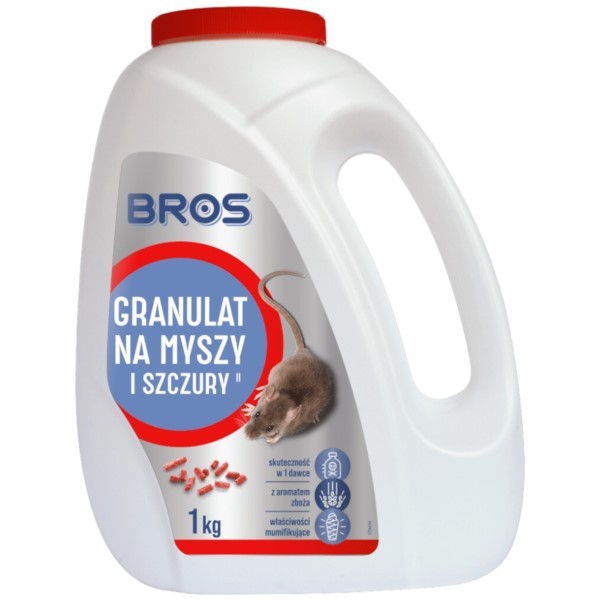Granulat gegen Mäuse und Ratten 1kg BROS