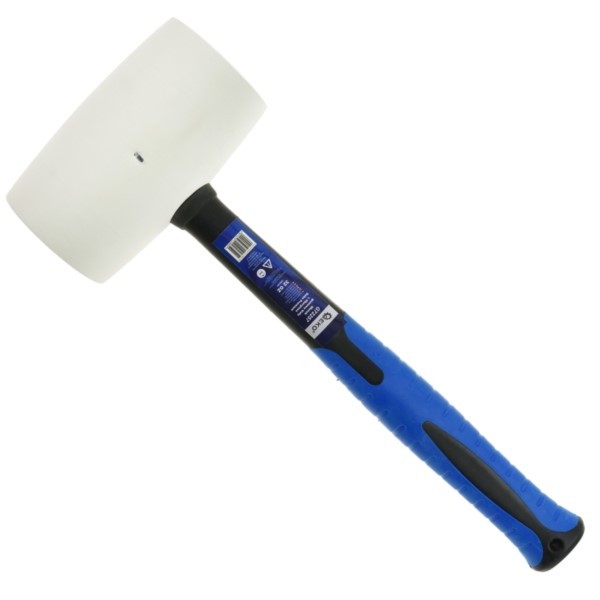 Gummihammer 1100g Glasfasergriff weiß Geko G72257 32oc