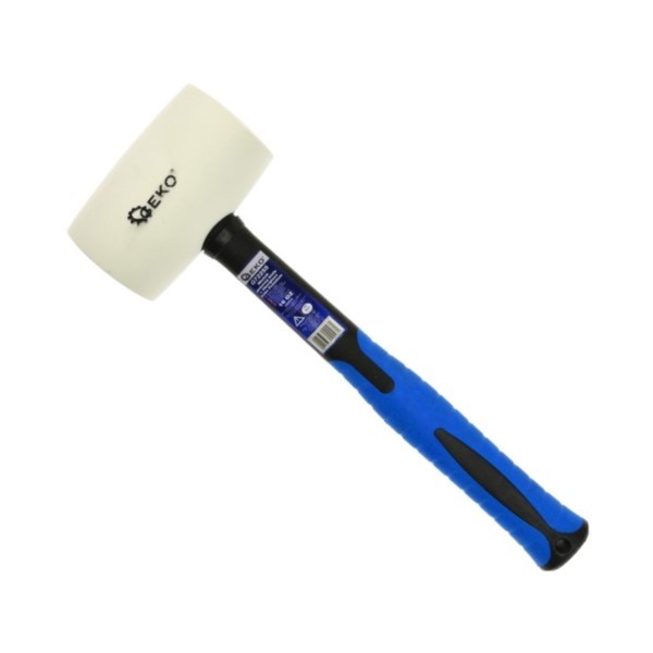 Gummihammer 600g Glasfasergriff weiß Geko G72255 16oc