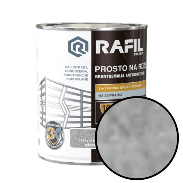 Hammerlack direkt auf Rost 0,75L stahlgrau Rafil 91020989