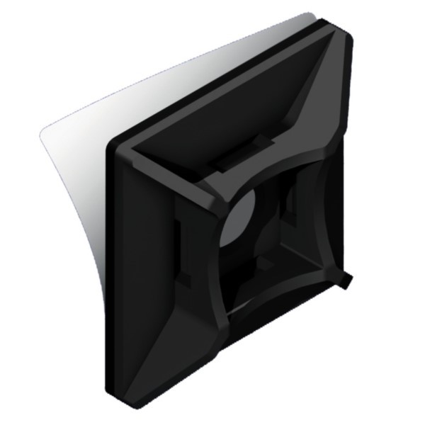 Klebesockel für Kabelbinder 5mm schwarz 100Stk. PMS-25-25-UV 25.252