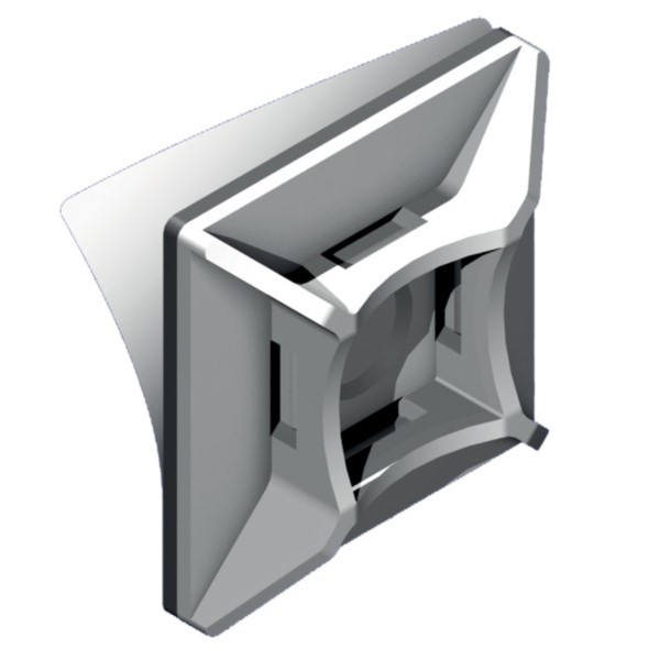Klebesockel für Kabelbinder 5mm weiss 100Stk. PMS-25-25 25.225