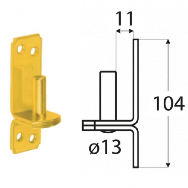 Kloben 11x104x4,0mm für ladenband C13/11 DMX 8303