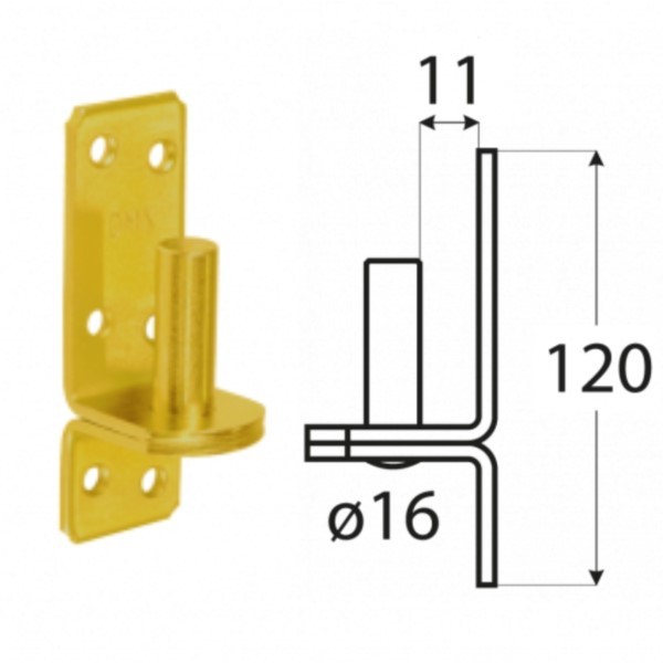 Kloben 11x120x4,0mm für ladenband C16/25 DMX 8305