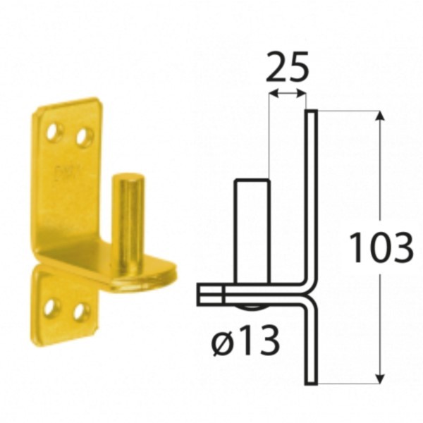 Kloben 25x103x4,0mm für ladenband C13/25 DMX 8304