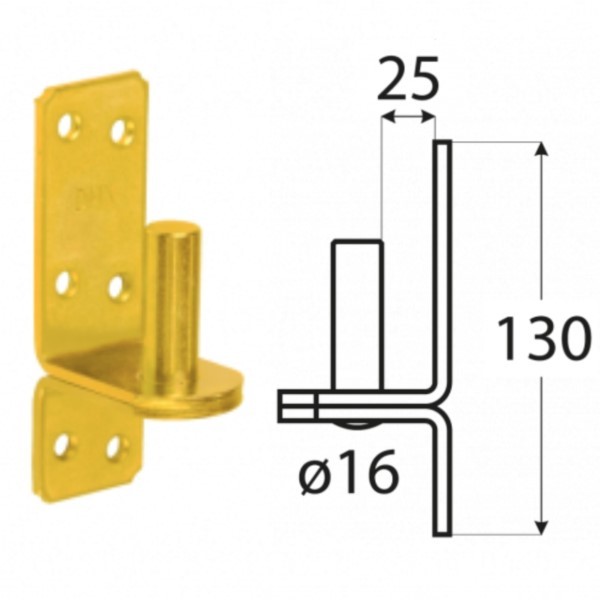 Kloben 25x130x4,0mm für ladenband C16/25 DMX 8306
