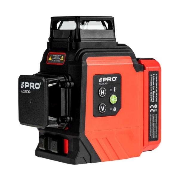Laser Nivelliergerät mit Mehrfachstrahlen PRO-AQ3DG grün Laserstrahl PRO-L1207 Satz Plus