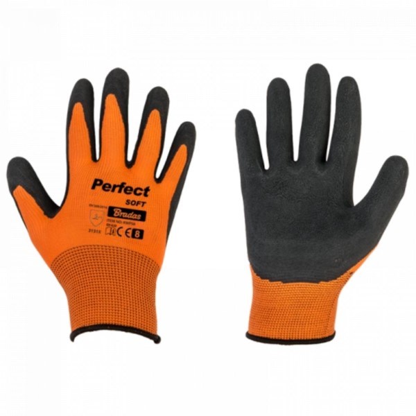 Latexbeschichteter Strickhandschuhe Perfect Soft Größe 8 Bradas