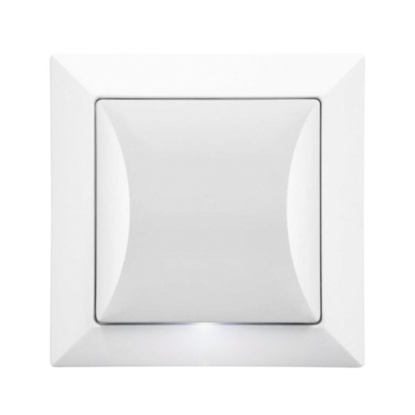 Lichtschalter unterputz 1-fach Opal weiß mit Licht Timex WP-1 Op/S BI