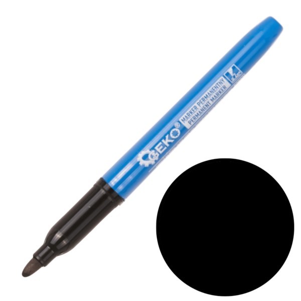 Permanentmarker schwarz ⌀2mm Set 5St Geko G29021