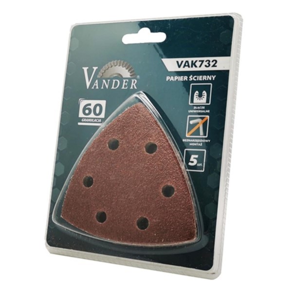 Schleifpapier für Multitools Delta K60 5 Stk. Vander VAK732