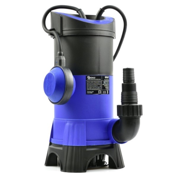 Schmutzwasserpumpe 15m³/h 1100W Tauchpumpe mit Schwimmerschalter Geko G81457