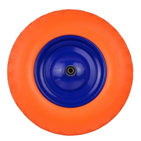Schubkarrenrad 4.80/4.00-8 polyurethan Geko G71023 Rad voll orange mit Achse