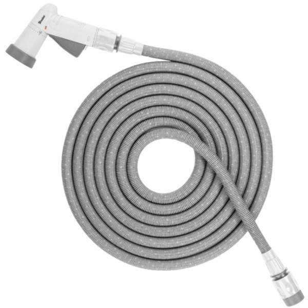 Spritzpistole 1/2” 4 Funktionen + Gartenschlauch 5-15m Secret Hose Bradas WSCH515GY
