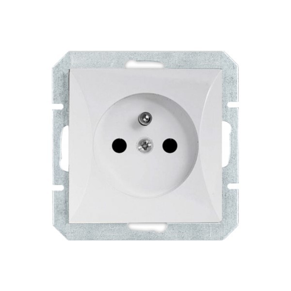 Steckdose 1-fach Opal weiß Typ E (CEE 7/5) Timex GPt-16/m Op BI