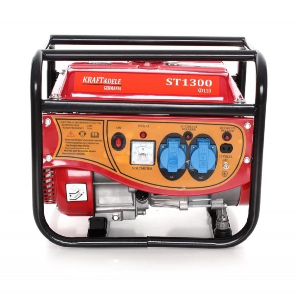 Stromerzeuger 1500 W 230 V 12 V benzin 3 PS Kraft&Dele KD110