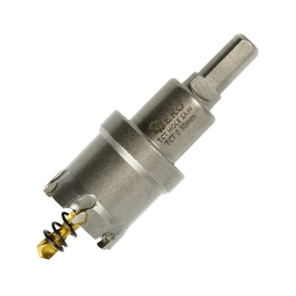 TCT-Lochsäge Hartmetall ⌀30mm Stift 10mm für Stahl 25mm Geko G39685