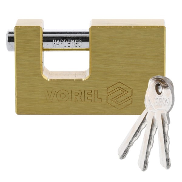 Vorhängeschloss Messing 75mm Monoblock Vorel 77212