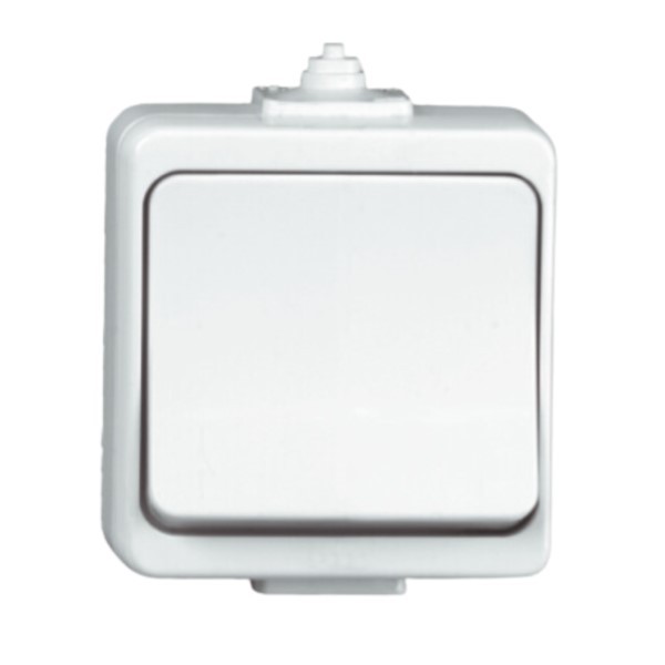 Lichtschalter Aufputz Jantar Weiß IP44 Timex WNT-1Jb