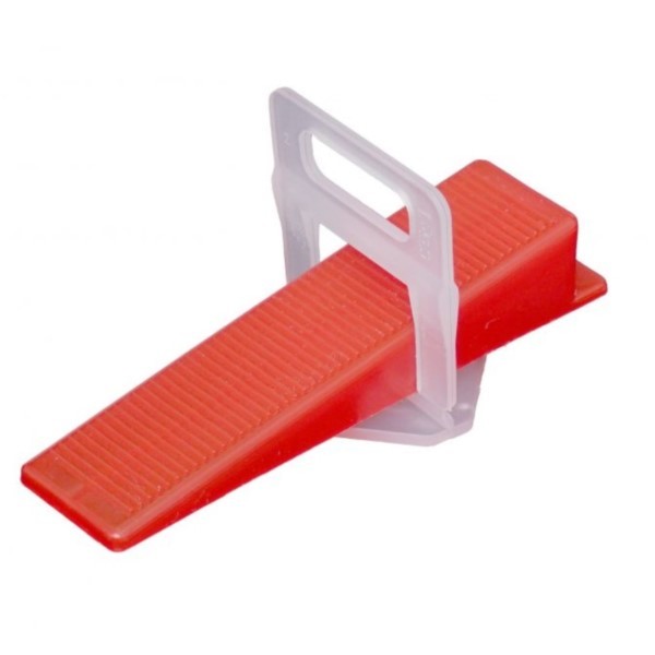 Zuglasche 1,5mm 500St + Fliesenkeile 100St Fliesen Nivelliersystem Kraft&Dele KD10776