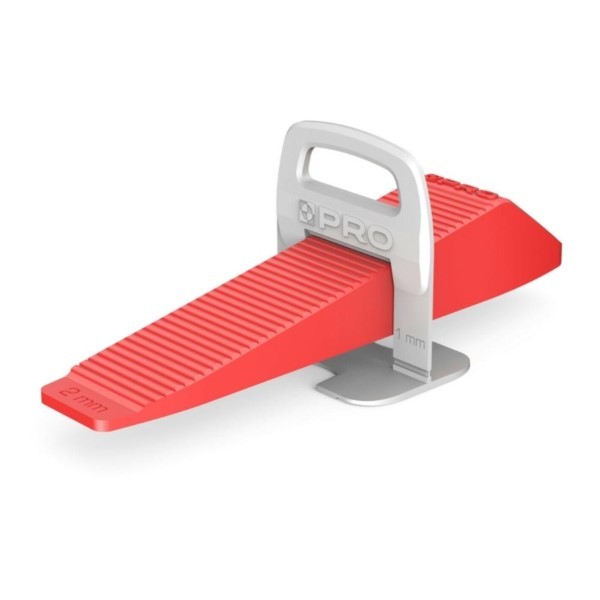 Zuglasche 1mm 150St. + Fliesenkeile 50St. Fliesen Nivelliersystem PRO-SP800