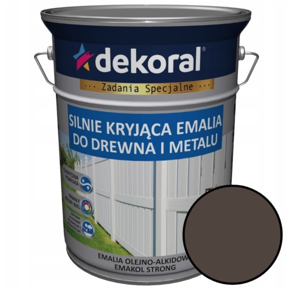 Öl-Alkyd-Emaille Emakol Strong 5L braun glanz stark deckendes Holz und Metall