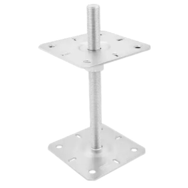 Stützenschuh U-Form 130x130mm zum Aufschrauben Höhenverstellbar M20x25cm PSR 130 DMX 4881130 130x250x3,0