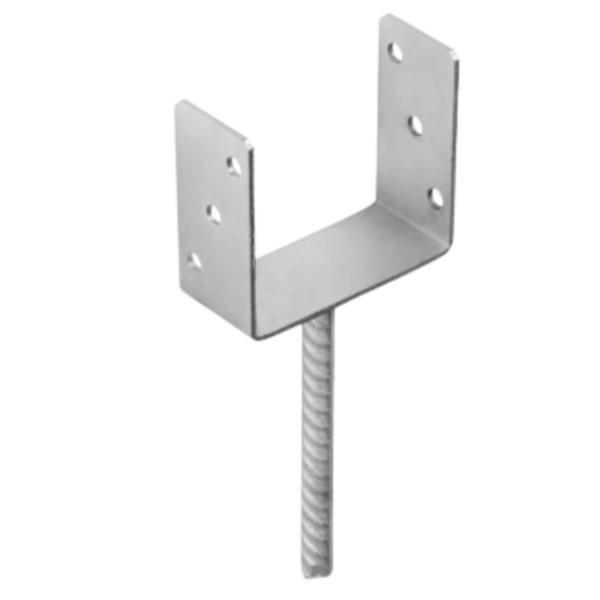 Stützenschuh U-Form 160x60mm zum Einbetonieren 32cm mit Riffeldolle ⌀18mm PS 160U DMX 480160 161x120x60x4,0