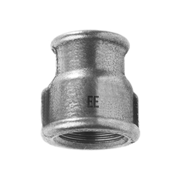 Muffe reduziert verzinkt 5/4" x 3/4" Temperguss EE Gießerei